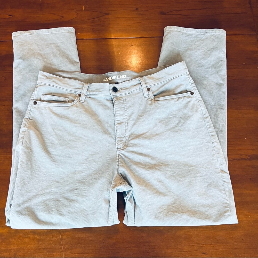 Lands’ end Corduroy Pants Gray womens Size 16